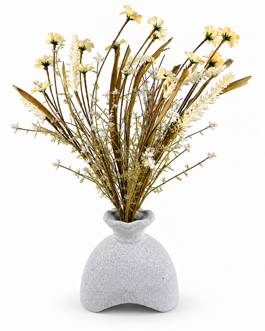 Artificial Wildflower Arrangement with Vase