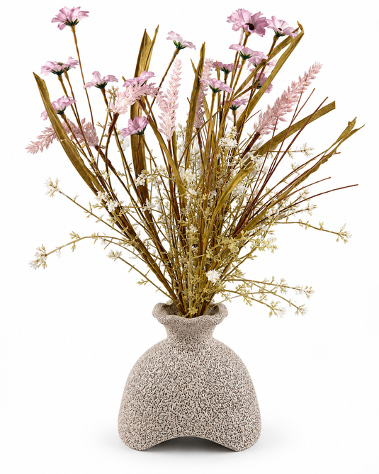 Artificial Wildflower Arrangement with Vase