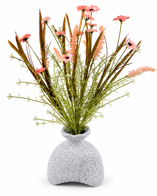 Artificial Wildflower Arrangement with Vase