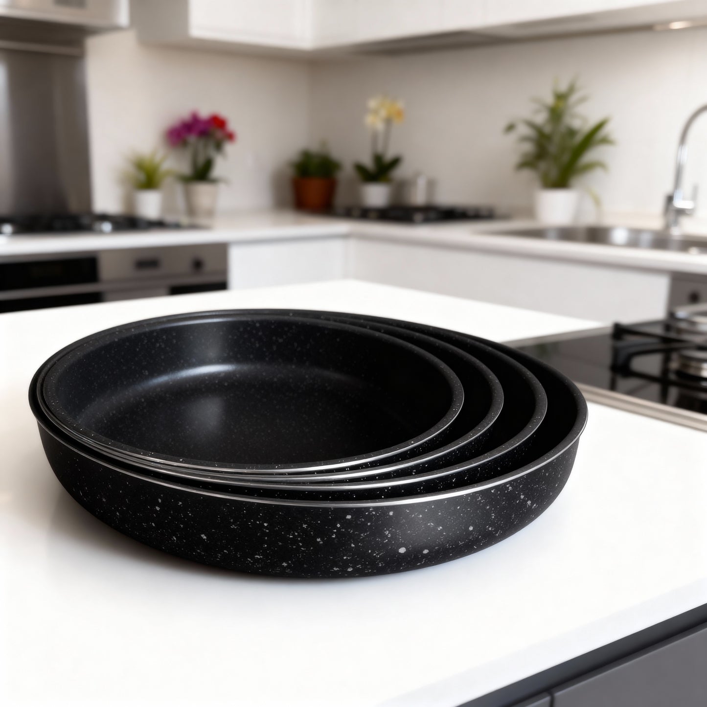 Lot de 4 moules ronds antiadhésifs