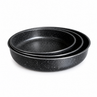 3-Piece Round Non-Stick Granite Baking Pan Set