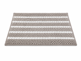 Soft Absorbent Striped Chenille Bathroom Mat