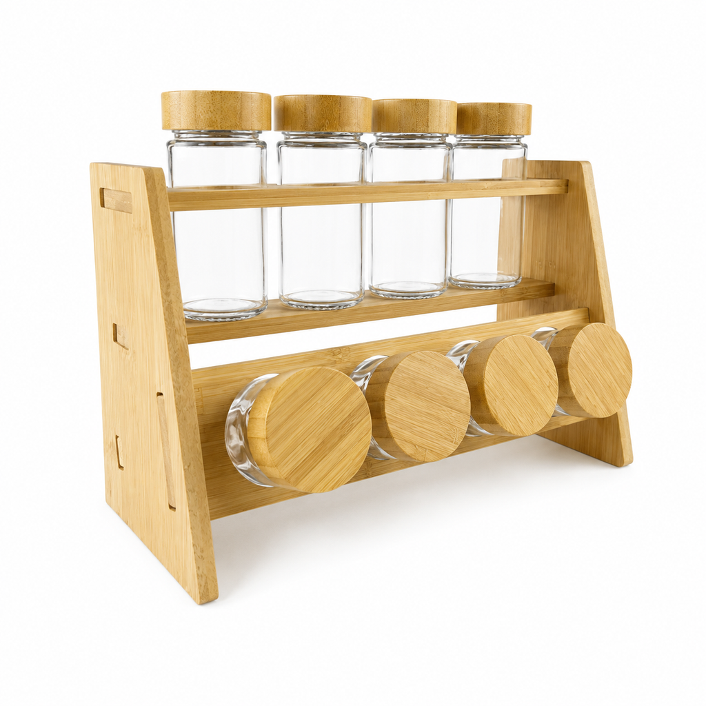 Wooden Spice Organizer 8-Piece