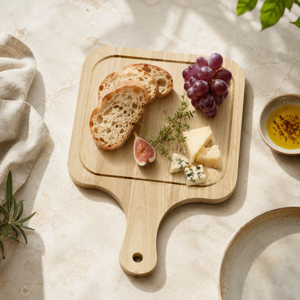 Bamboo Cutting & Serving Board with Handle