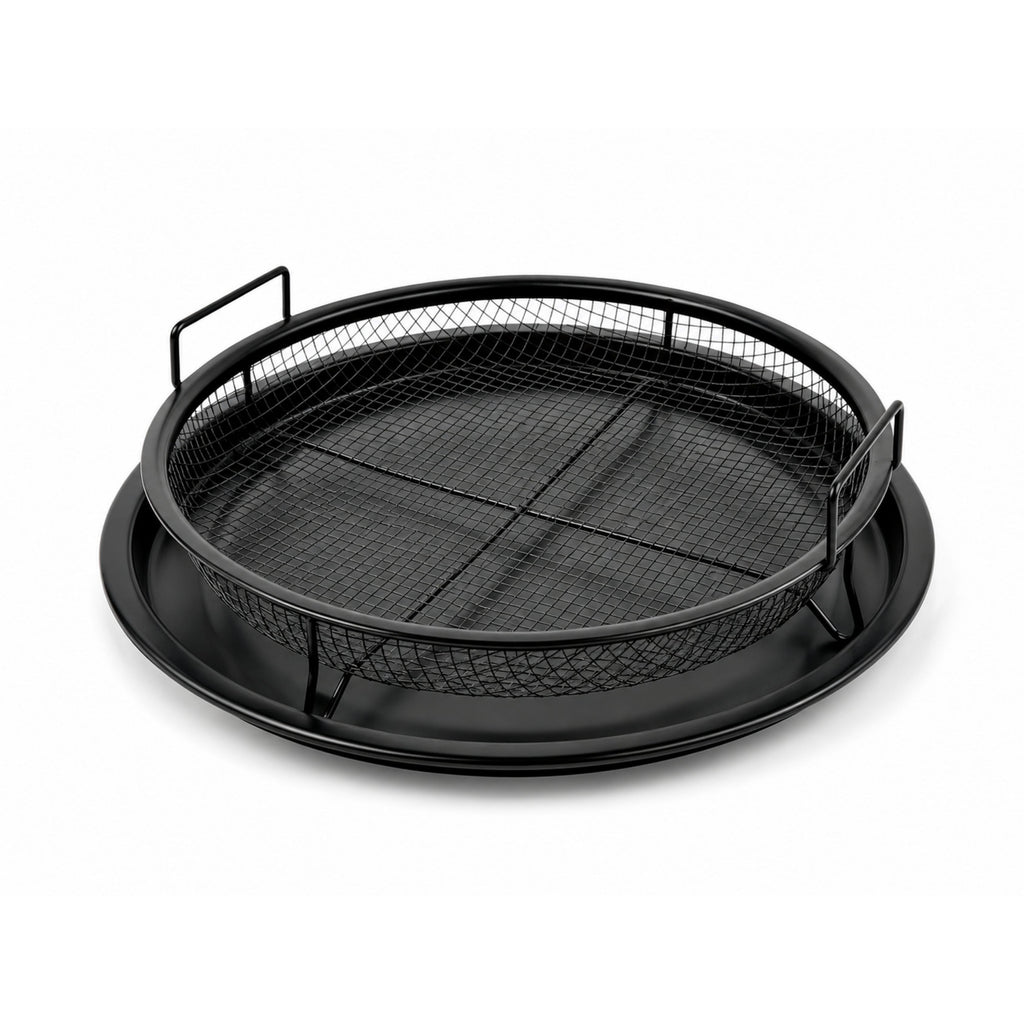 Round Serving Tray - Black