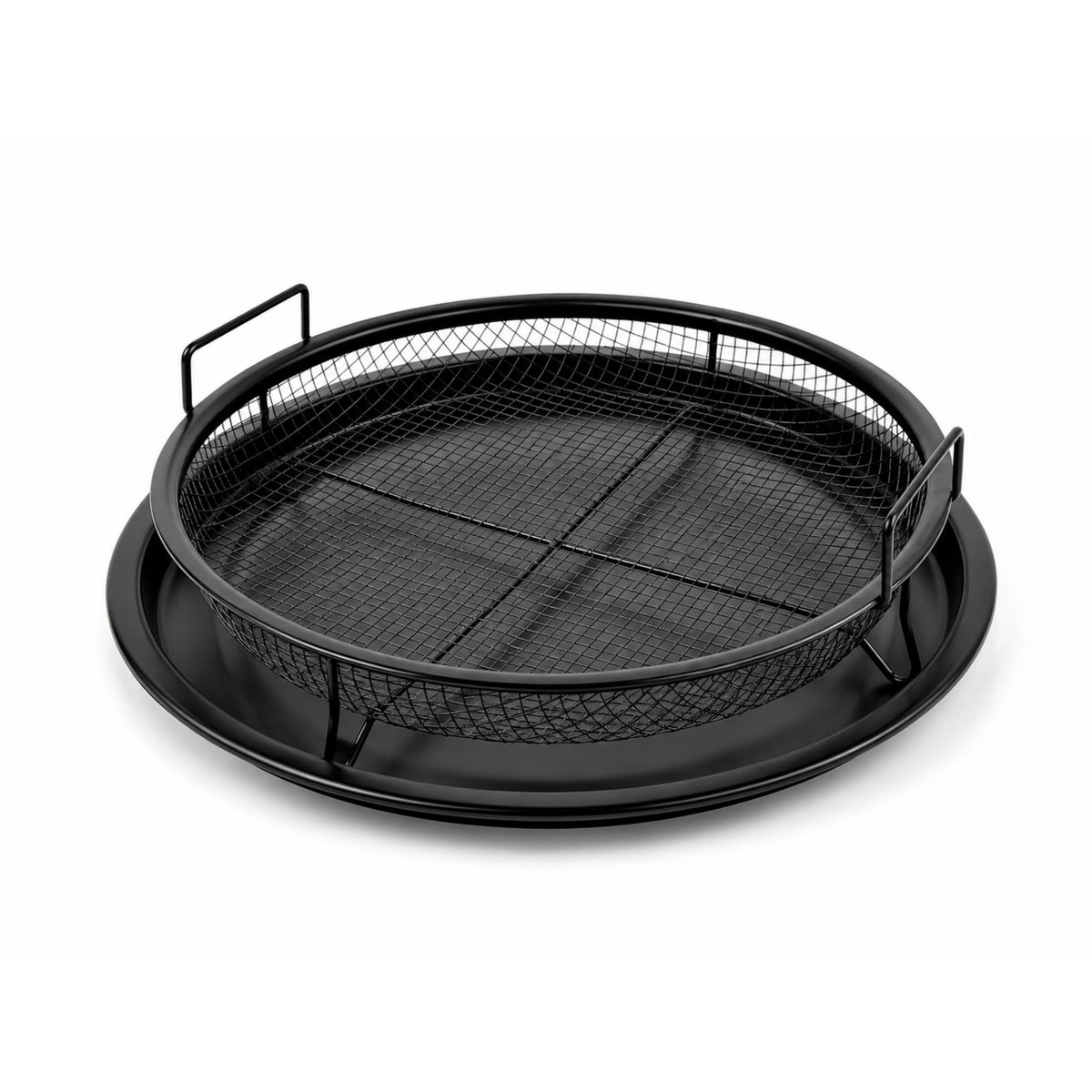 Round Serving Tray - Black