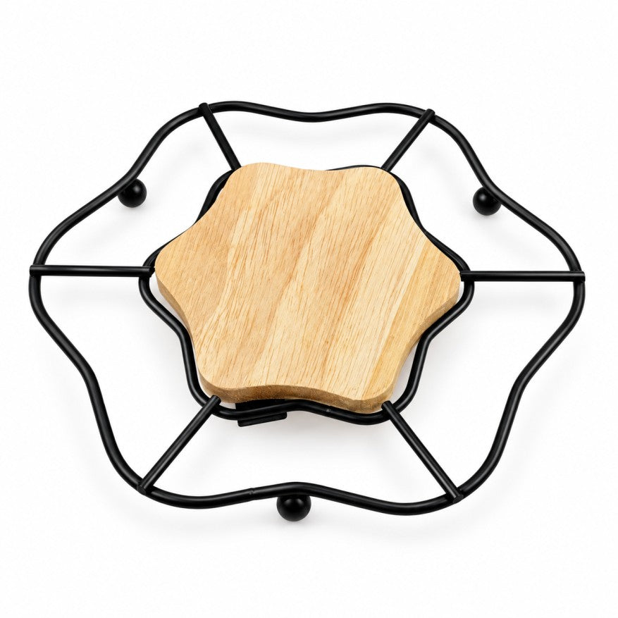Metal &amp; Wooden Pot Trivet