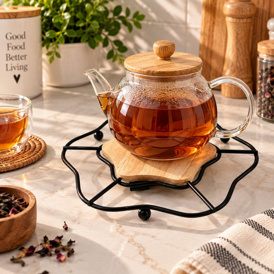 Metal &amp; Wooden Pot Trivet