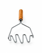 Stainless Steel Potato Masher with Wooden Handle