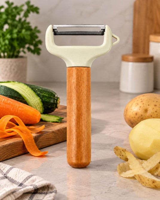 Wooden Handle Y-Peeler