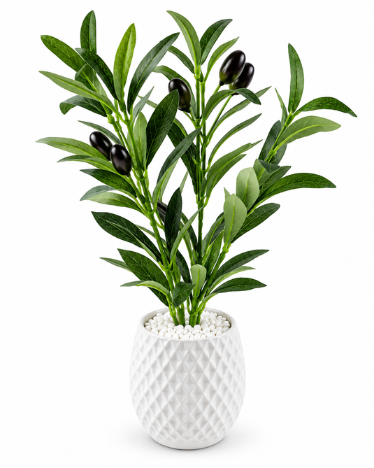 Artificial Olive Plant with Decorative Pot