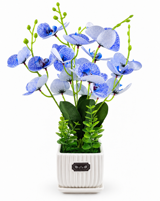 Artificial Orchid Arrangement with Pot