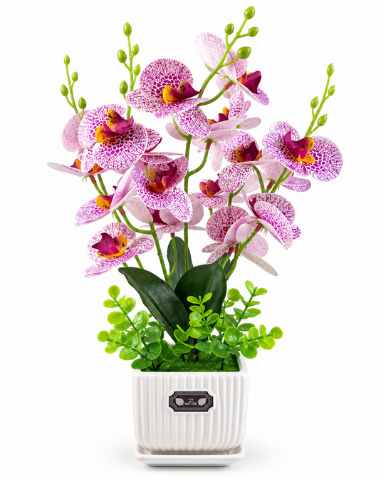 Artificial Orchid Arrangement with Pot