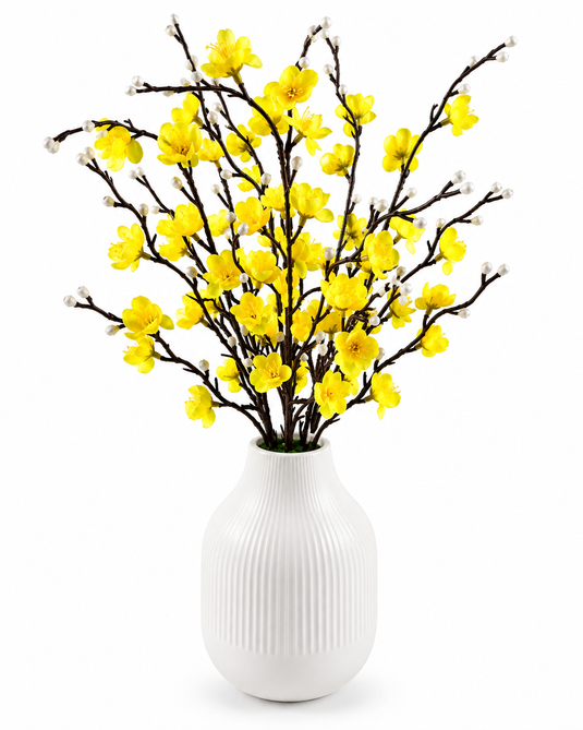 Artificial Blossom Arrangement with Vase