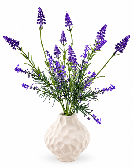 Artificial Lavender Arrangement with Decorative Vase