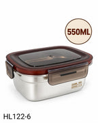 Stainless steel 304 food container 550ml HL122-6