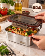 Stainless steel 304 food container 550ml in use HL122-6