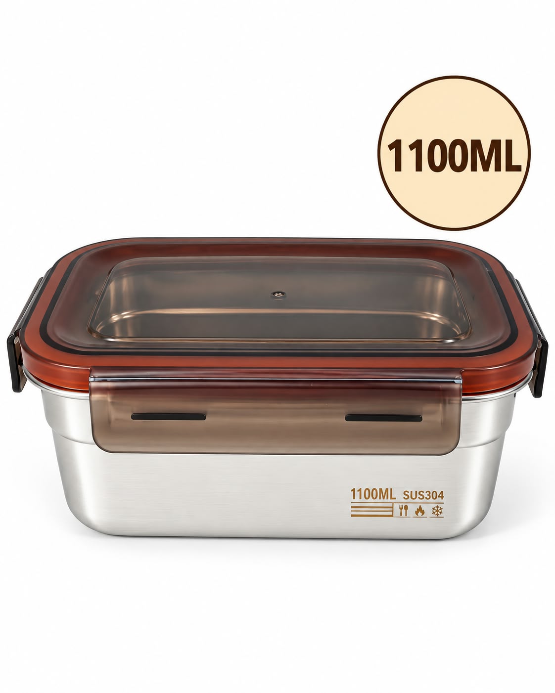 Stainless steel 304 food container 1100ml HL122-5