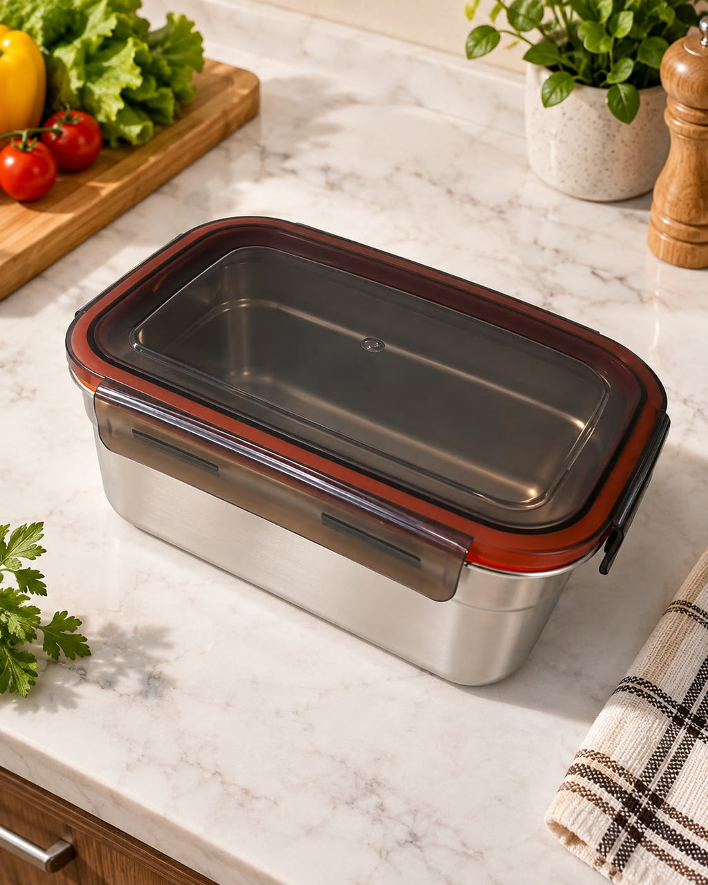 Stainless steel 304 food container product view