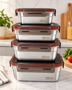 Stainless steel 304 food container set 550ml 660ml 1100ml 1900ml