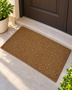 Chevron Zigzag Textured Entrance Doormat