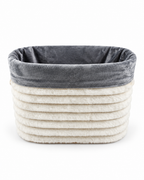 Plush Ribbed Storage Basket