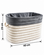 Plush Ribbed Storage Basket