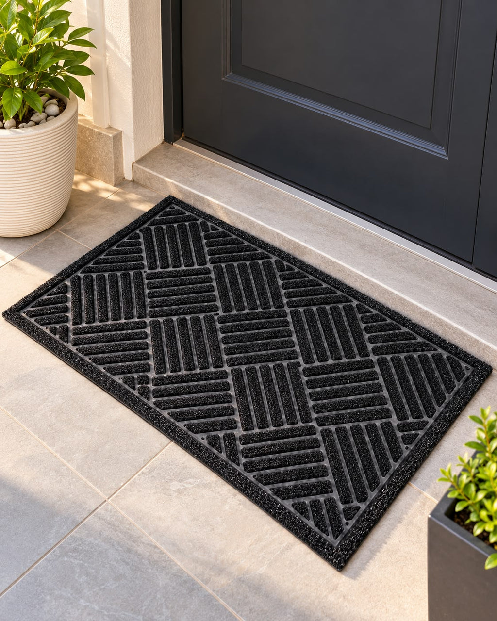 Diagonal Basket-Weave Entrance Doormat