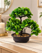 Artificial bonsai plant 25 cm in home decor setting