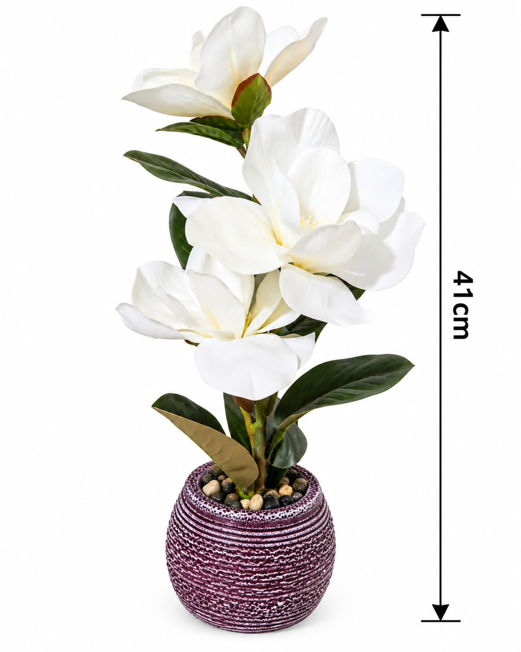 Artificial magnolia plant 41 cm product dimensions