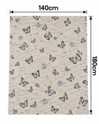 Beige butterfly tablecloth 140 x 180 cm dimensions