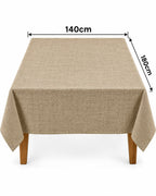 Beige textured tablecloth 140 x 180 cm dimensions