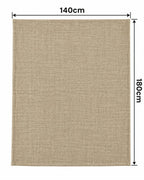 Beige textured tablecloth 140 x 180 cm flat view