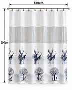 Deer and tree printed shower curtain 180 x 200 cm