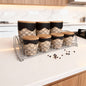 Ensemble de pots de cuisine et d'épices en relief avec support en métal – 7 pièces