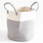 Cozy Two-Tone Woven Basket&nbsp;