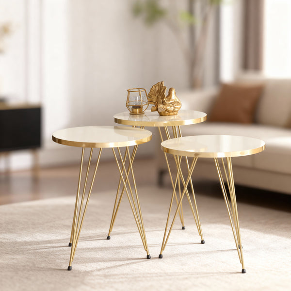EleganceNest Trio Side Table Set
