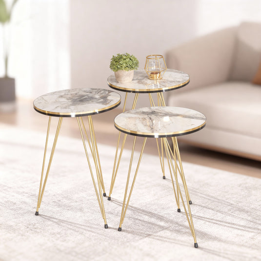 EleganceNest Trio Side Table Set