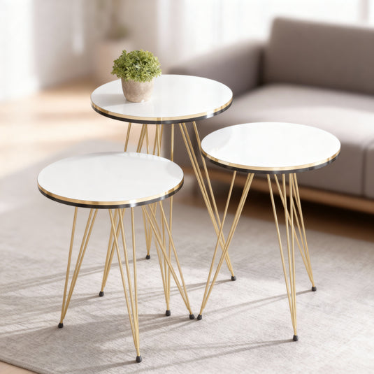 EleganceNest Trio Side Table Set