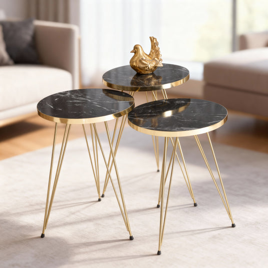 EleganceNest Trio Side Table Set
