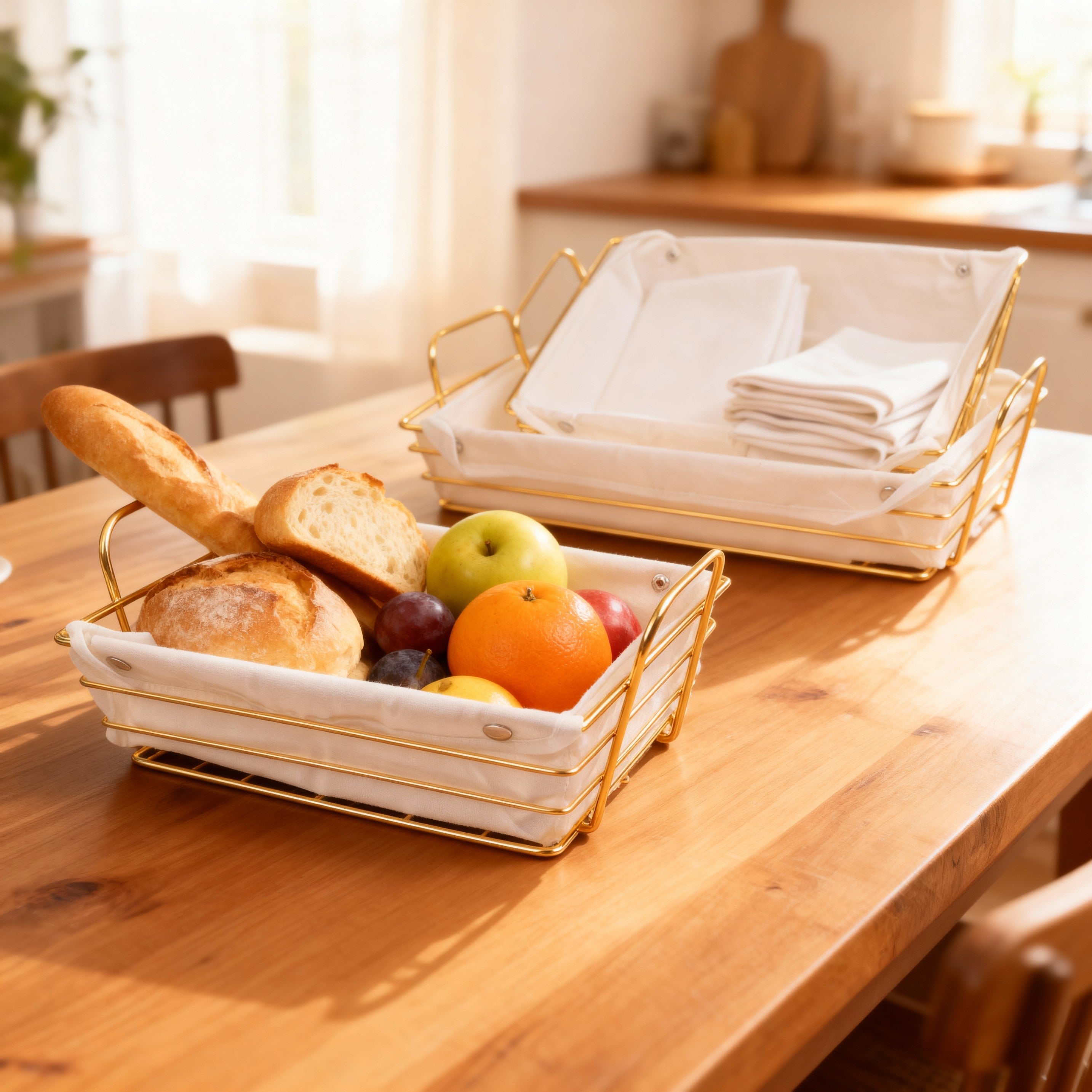 PureNest Baskets – 3-Piece Serving Baskets Set