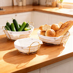 PureNest Baskets – 3-Piece Serving Baskets Set