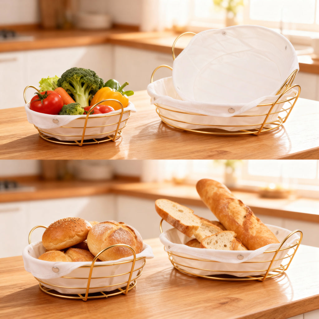 PureNest Baskets – 3-Piece Serving Baskets Set