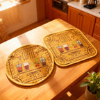 2-Piece Coffee-Themed Sousplate Set