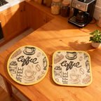 2-Piece Coffee-Themed Sousplate Set