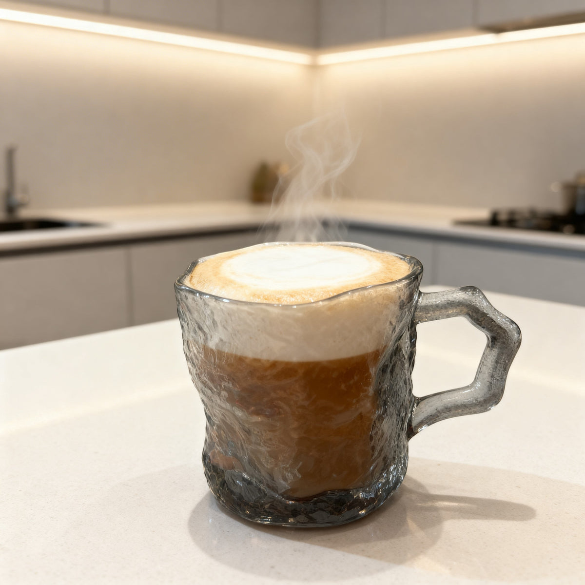 Crystal Brew Glass Mug Set