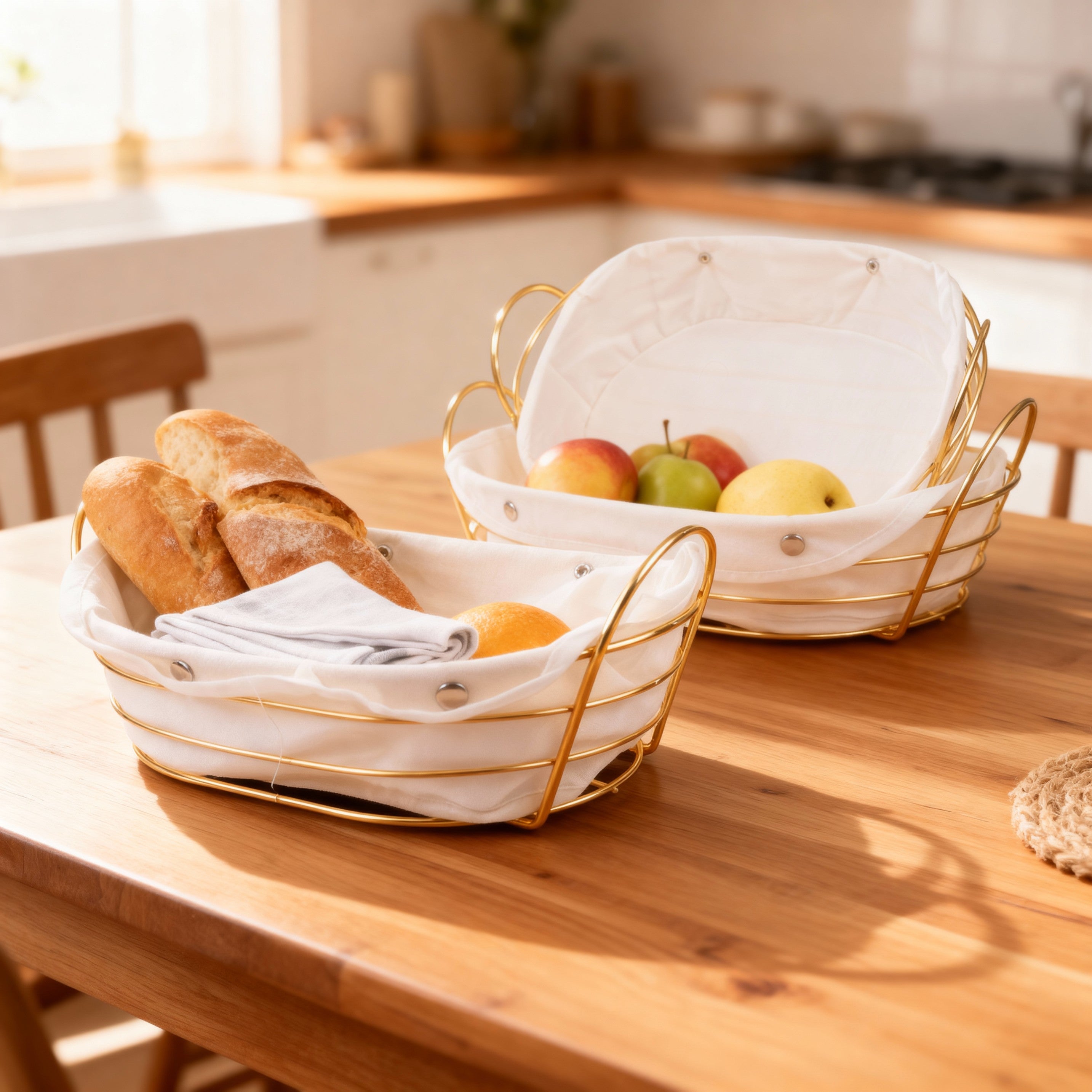 PureNest Baskets – 3-Piece Serving Baskets Set
