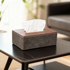 Premium Dual-Texture Tissue Box Cover