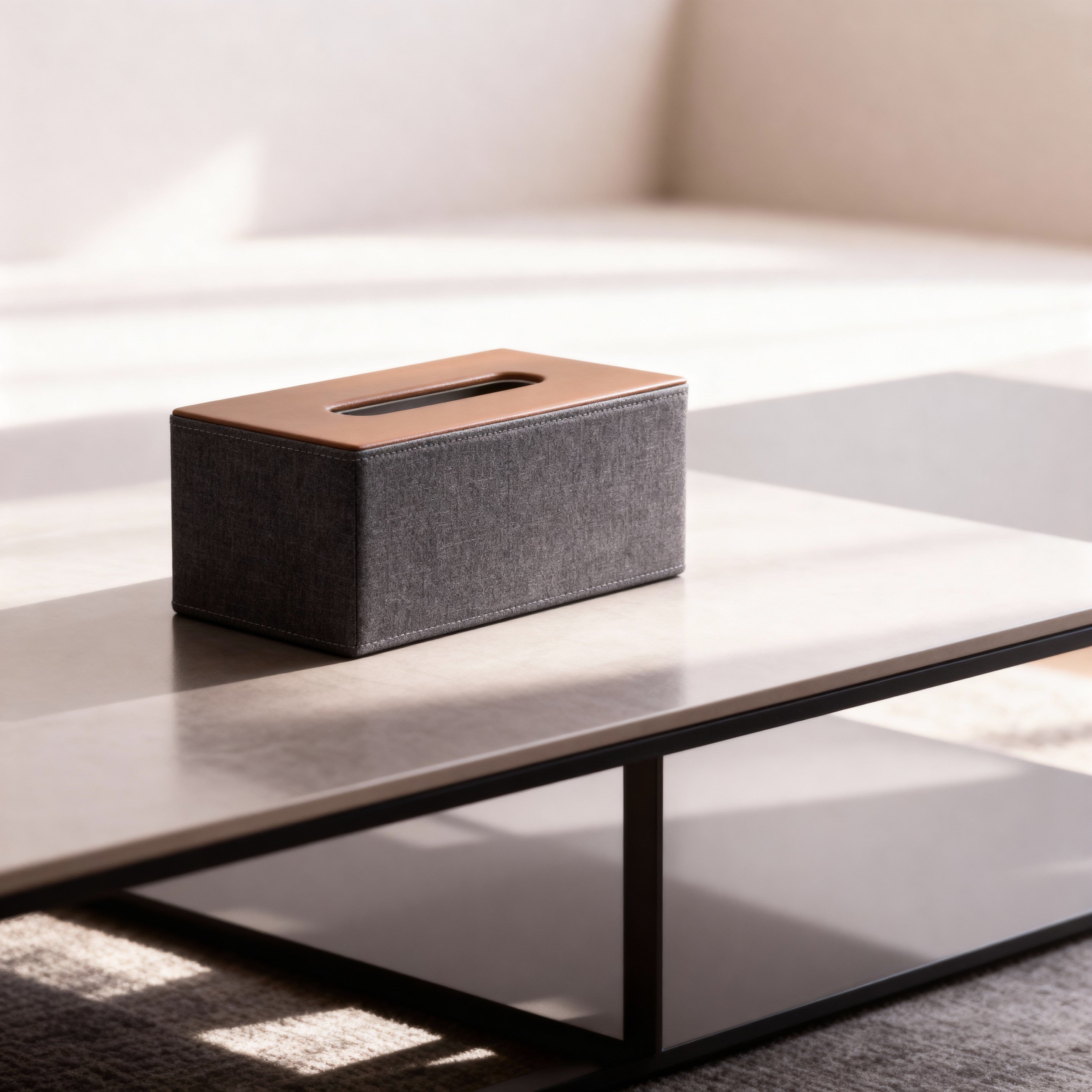 Premium Dual-Texture Tissue Box Cover