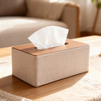 Premium Dual-Texture Tissue Box Cover